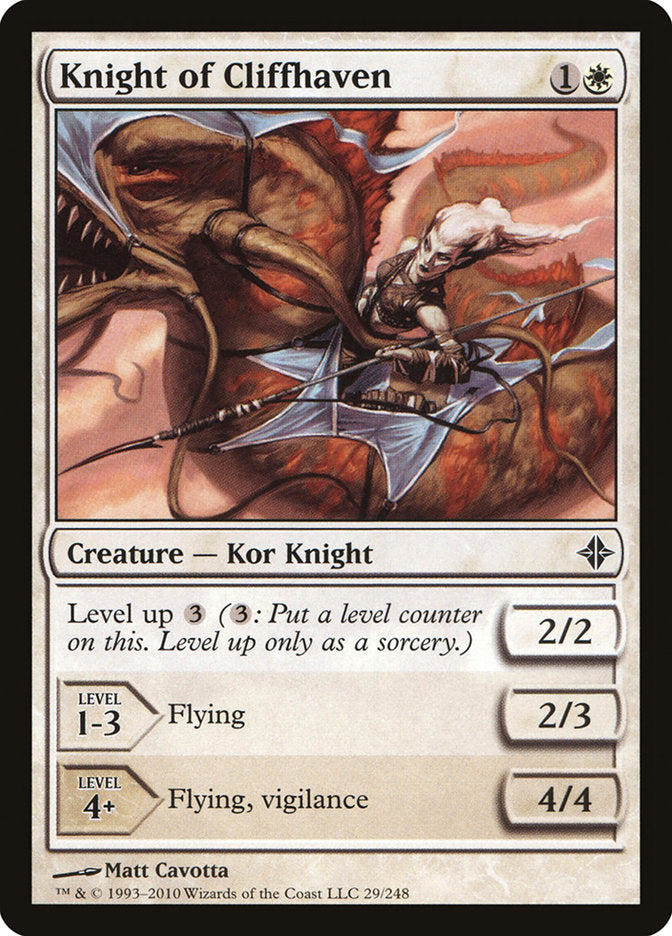 MTG Card Title: Knight of Cliffhaven ROE/29