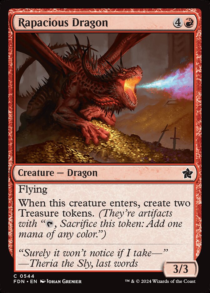 MTG Card Title: Rapacious Dragon FDN/544