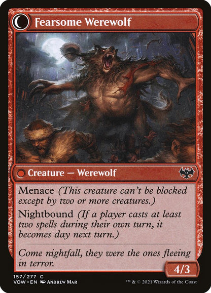 Fearful Villager // Fearsome Werewolf VOW/157
