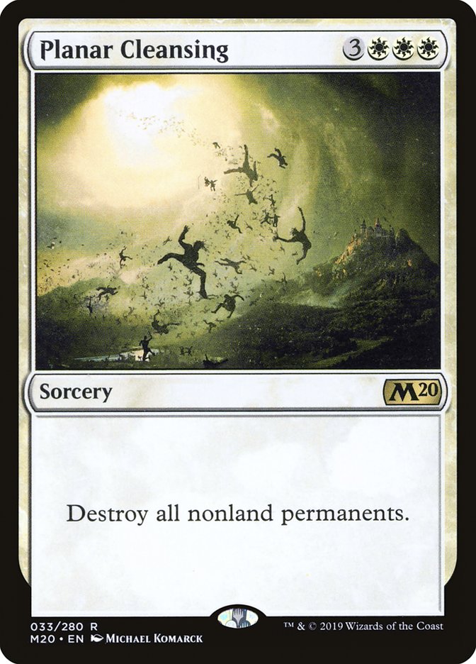MTG Card Title: Planar Cleansing M20/33