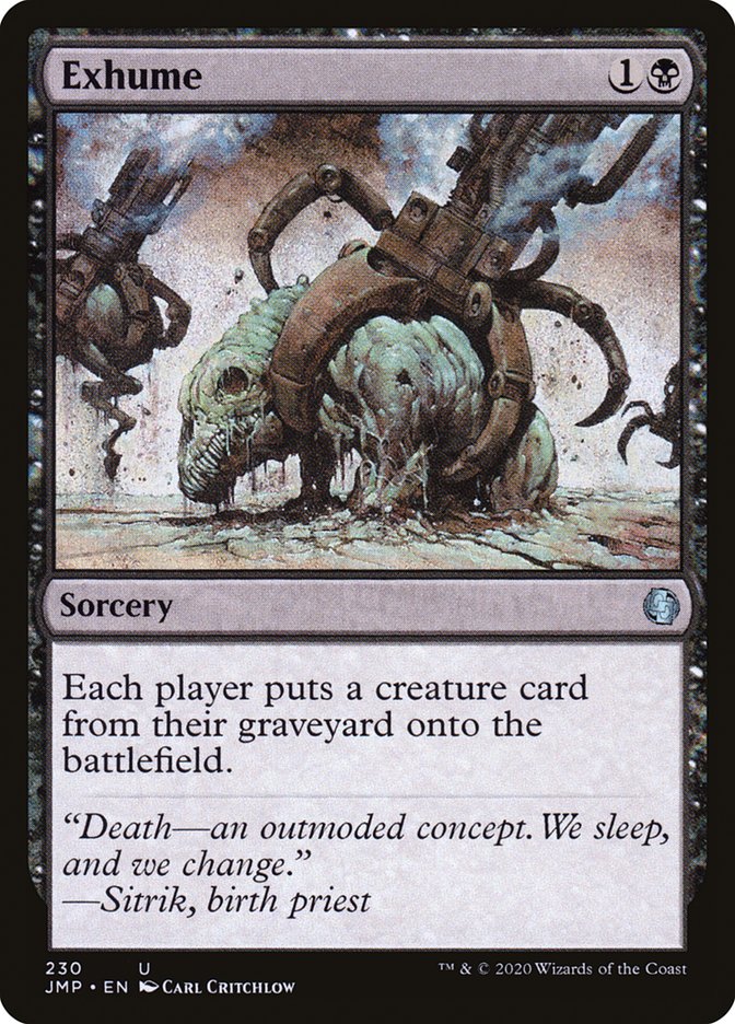 MTG Card Title: Exhume JMP/230