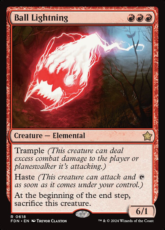MTG Card Title: Ball Lightning FDN/618