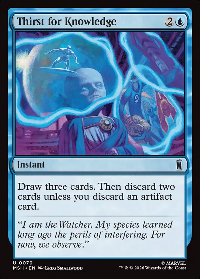 MTG Card Title: Thirst for Knowledge MSH/79