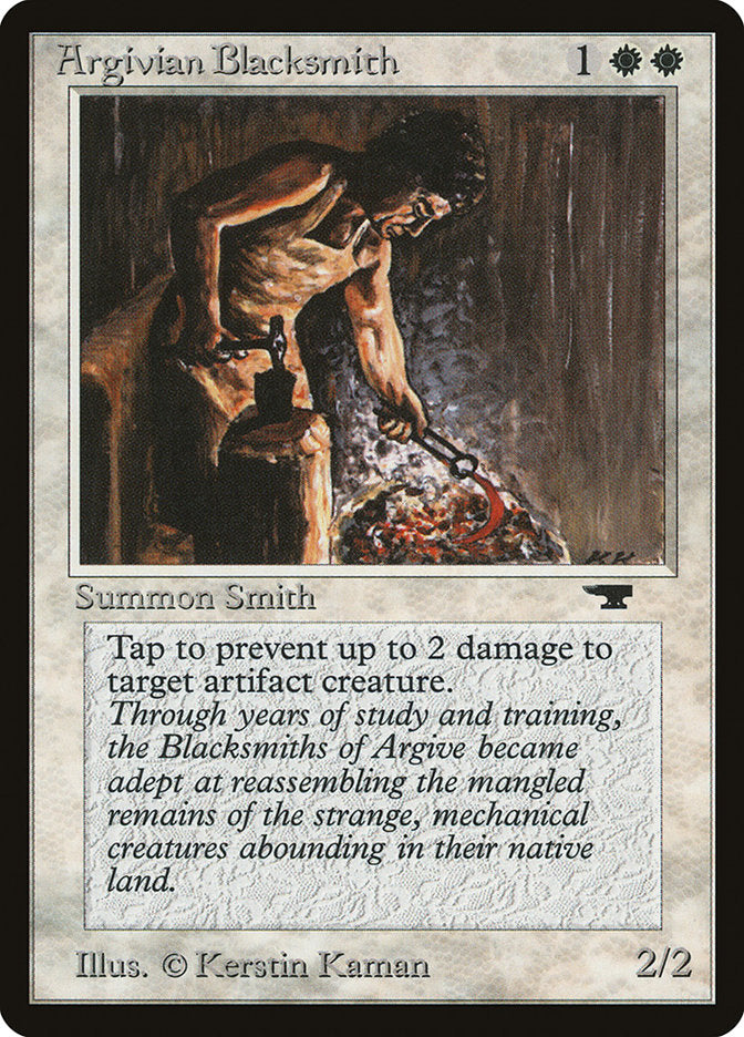 MTG Card Title: Argivian Blacksmith ATQ/2