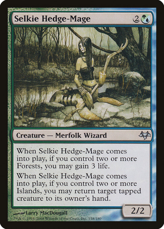 MTG Card Title: Selkie Hedge-Mage EVE/158
