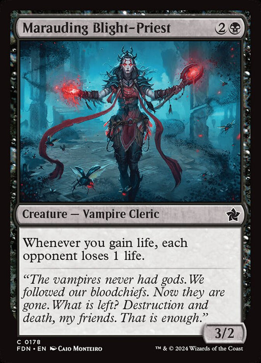 MTG Card Title: Marauding Blight-Priest FDN/178