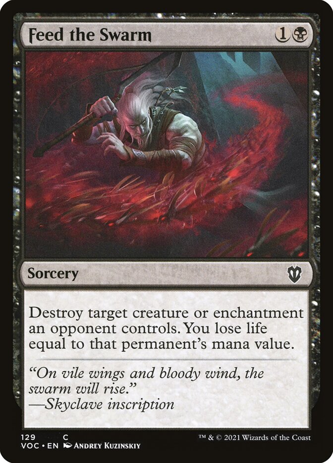 MTG Card Title: Feed the Swarm VOC/129