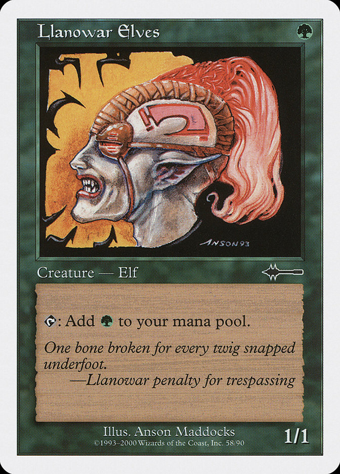 MTG Card Title: Llanowar Elves BTD/58