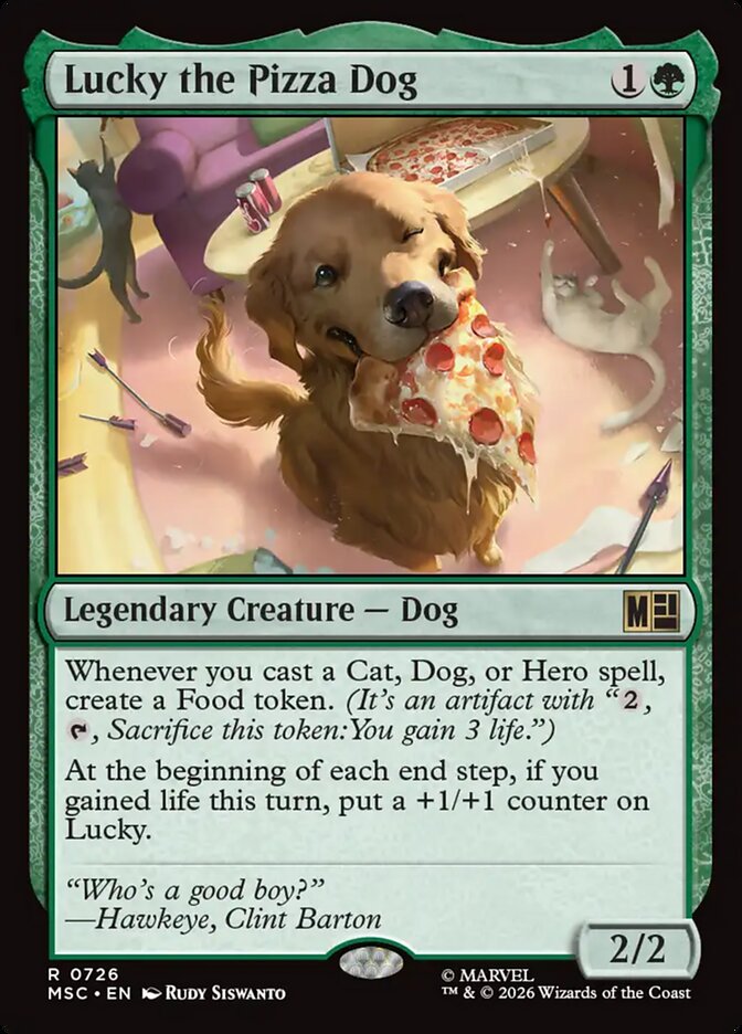 MTG Card Title: Lucky the Pizza Dog MSC/726