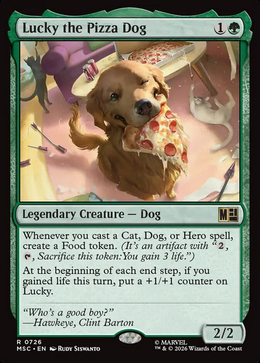 MTG Card Title: Lucky the Pizza Dog MSC/726