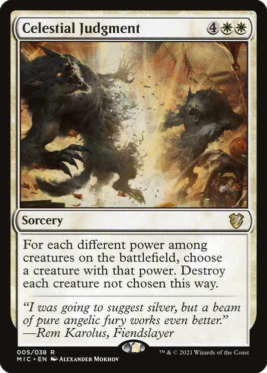 MTG Card Title: Celestial Judgment MIC/5