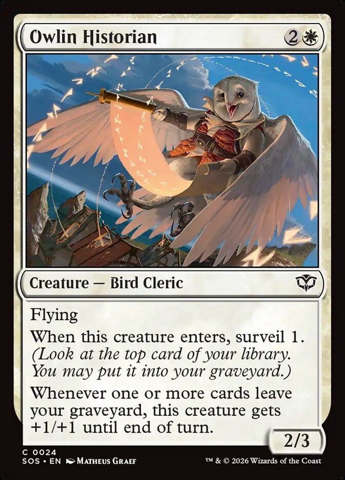 MTG Card Title: Owlin Historian SOS/24