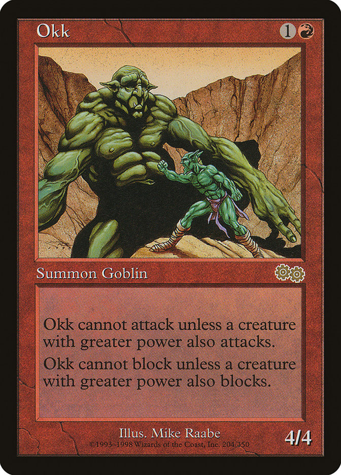 MTG Card Title: Okk USG/204