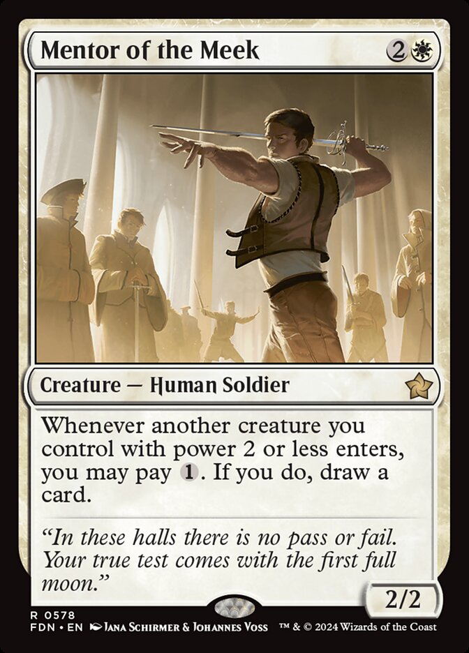 MTG Card Title: Mentor of the Meek FDN/578