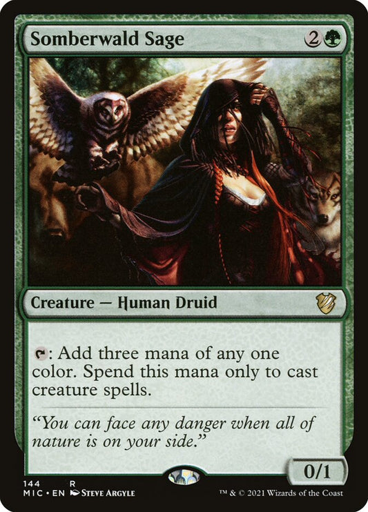 MTG Card Title: Somberwald Sage MIC/144