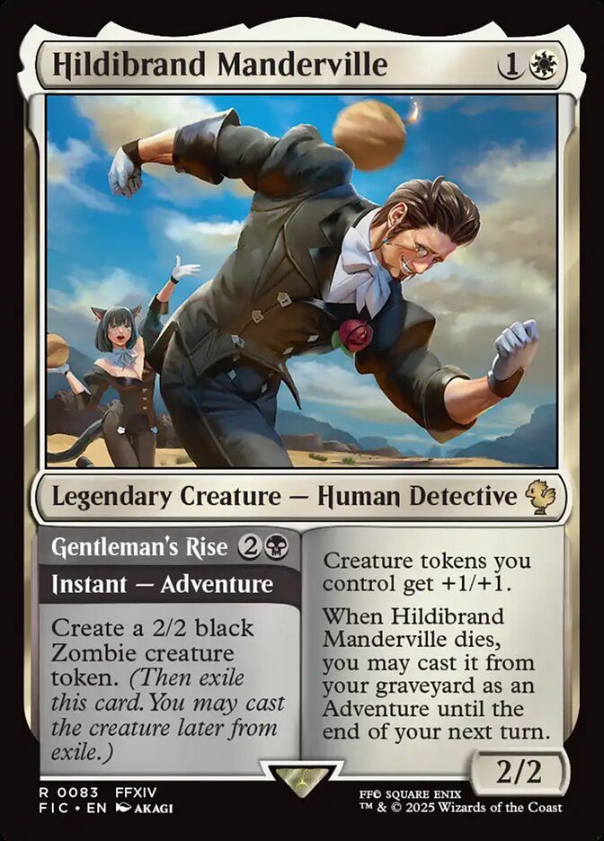 MTG Card Title: Hildibrand Manderville // Gentleman's Rise FIC/83