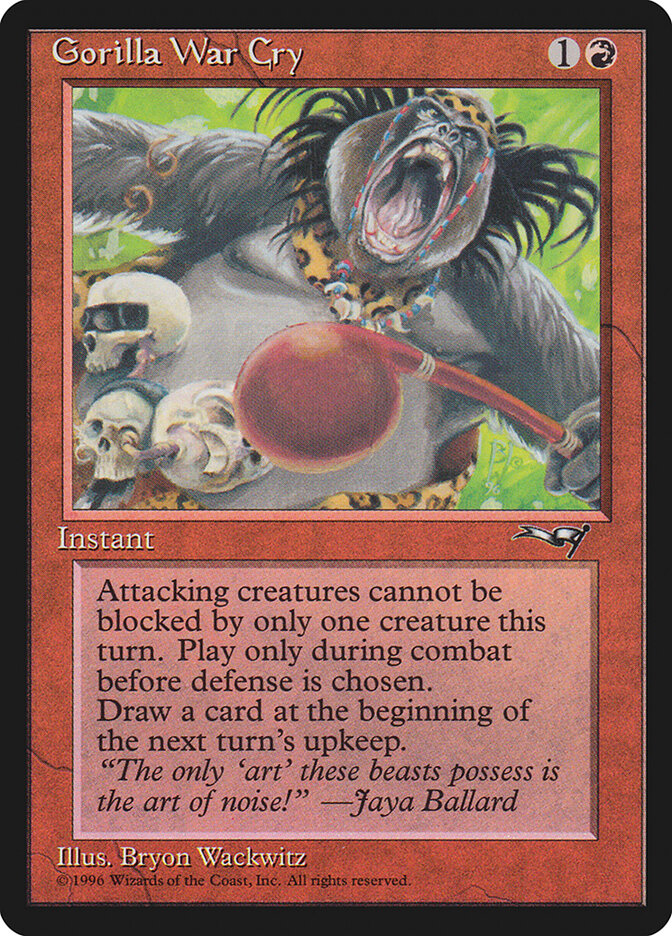 MTG Card Title: Gorilla War Cry ALL/73a