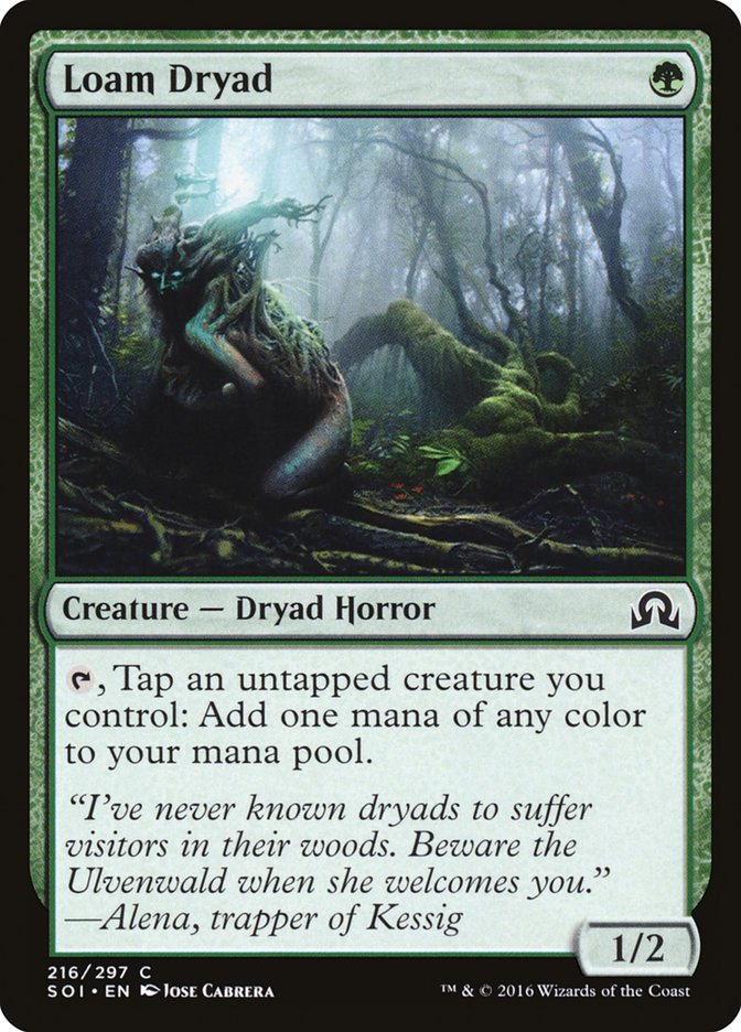 MTG Card Title: Loam Dryad SOI/216