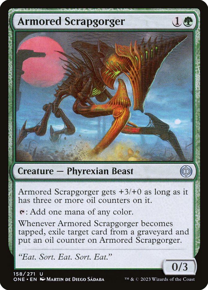 MTG Card Title: Armored Scrapgorger ONE/158