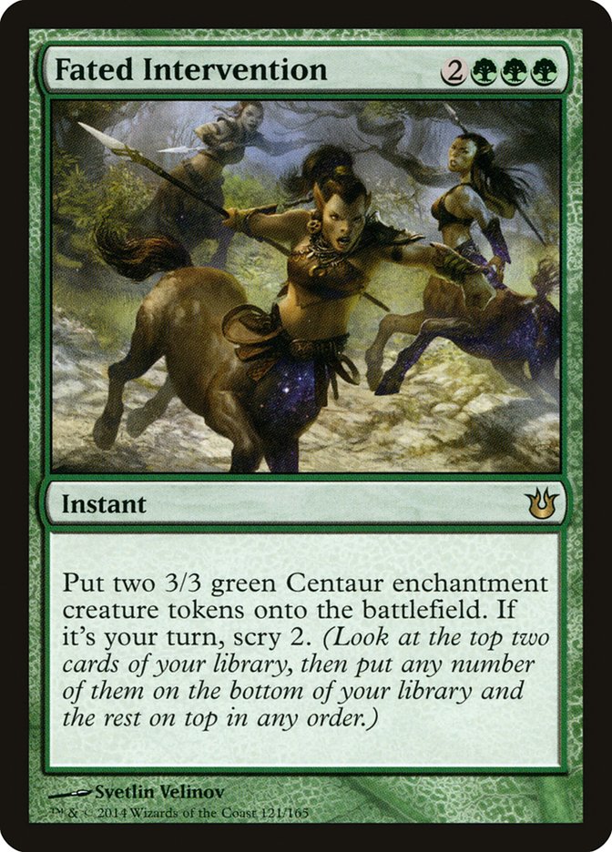 MTG Card Title: Fated Intervention BNG/121
