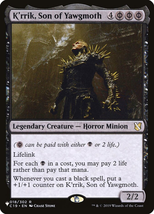 MTG Card Title: K'rrik, Son of Yawgmoth PLST/C19-18