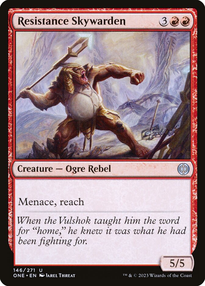 MTG Card Title: Resistance Skywarden ONE/146