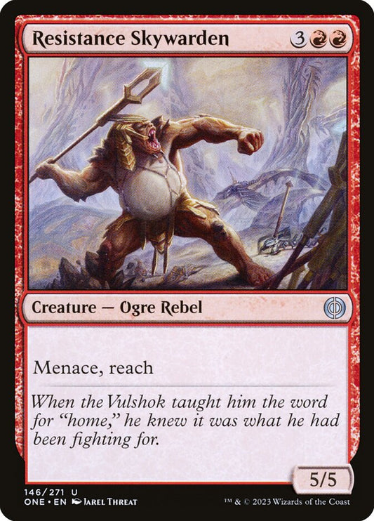MTG Card Title: Resistance Skywarden ONE/146