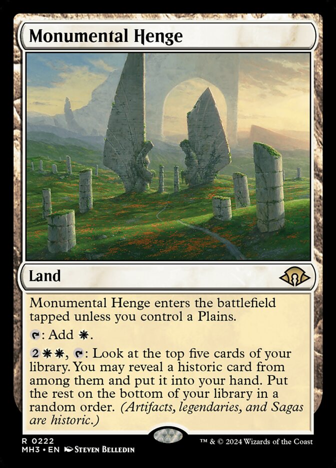 MTG Card Title: Monumental Henge MH3/222
