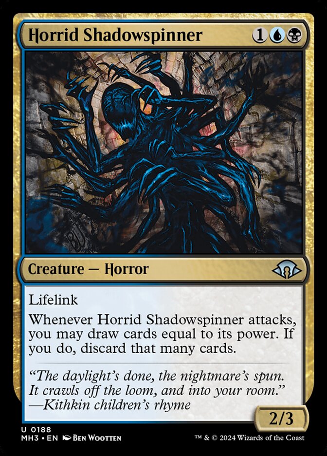 MTG Card Title: Horrid Shadowspinner MH3/188