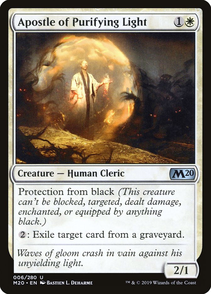 MTG Card Title: Apostle of Purifying Light M20/6