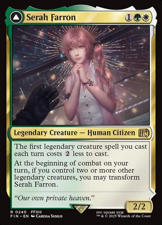 MTG Card Title: Serah Farron // Crystallized Serah FIN/240