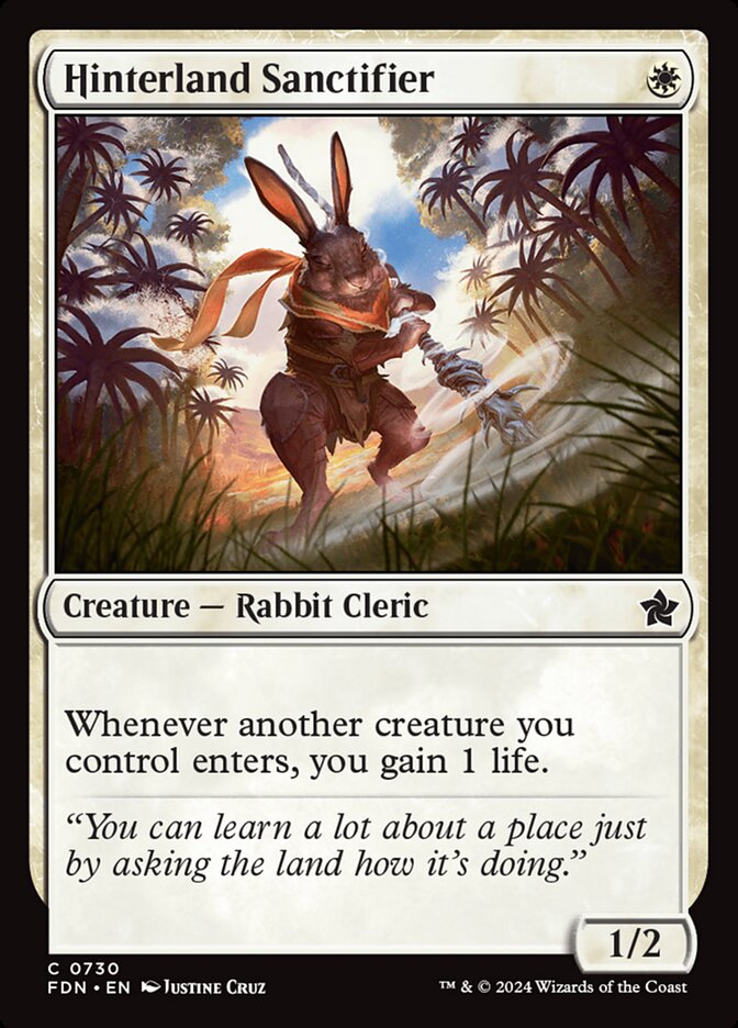 MTG Card Title: Hinterland Sanctifier FDN/730