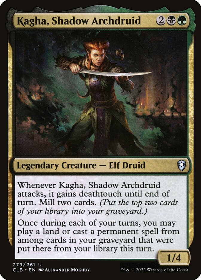 MTG Card Title: Kagha, Shadow Archdruid CLB/279