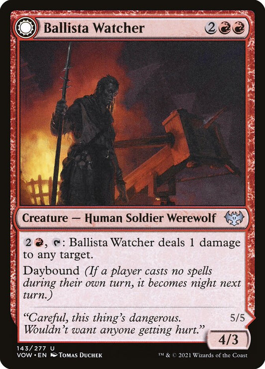 MTG Card Title: Ballista Watcher // Ballista Wielder VOW/143