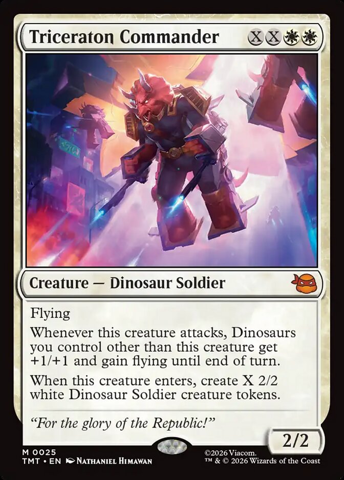 MTG Card Title: Triceraton Commander TMT/25