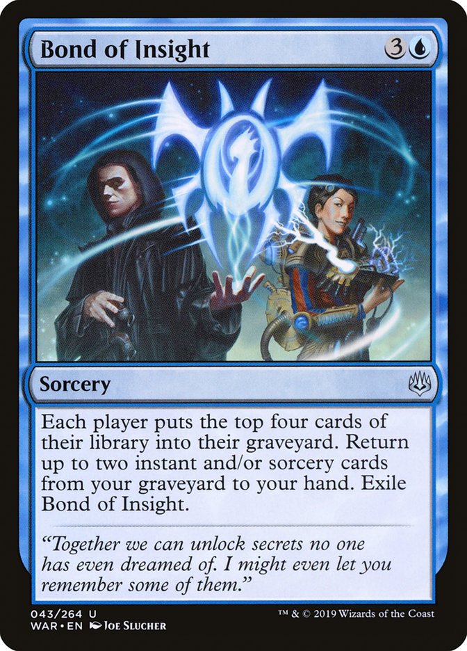 MTG Card Title: Bond of Insight WAR/43