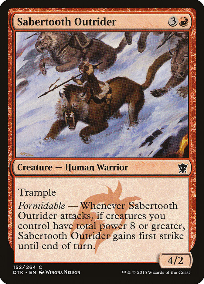 MTG Card Title: Sabertooth Outrider DTK/152