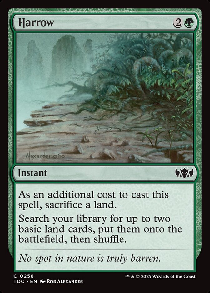 MTG Card Title: Harrow TDC/258