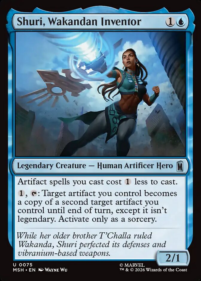 MTG Card Title: Shuri, Wakandan Inventor MSH/75