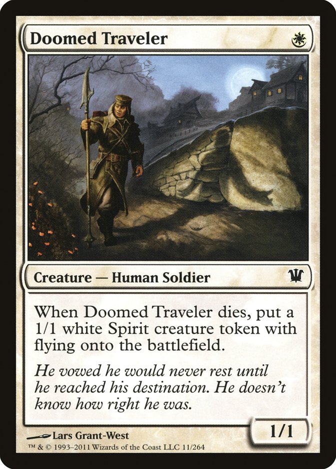 MTG Card Title: Doomed Traveler ISD/11
