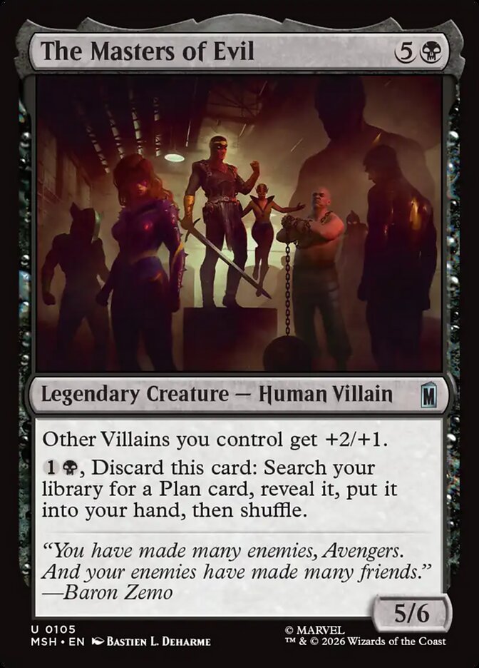 MTG Card Title: The Masters of Evil MSH/105