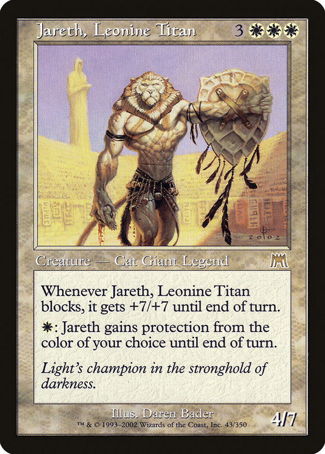 MTG Card Title: Jareth, Leonine Titan ONS/43