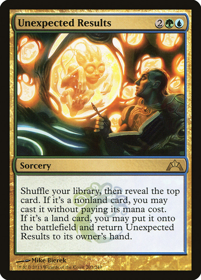 MTG Card Title: Unexpected Results GTC/203
