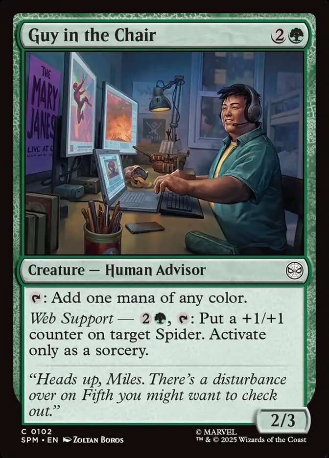 MTG Card Title: Guy in the Chair SPM/102