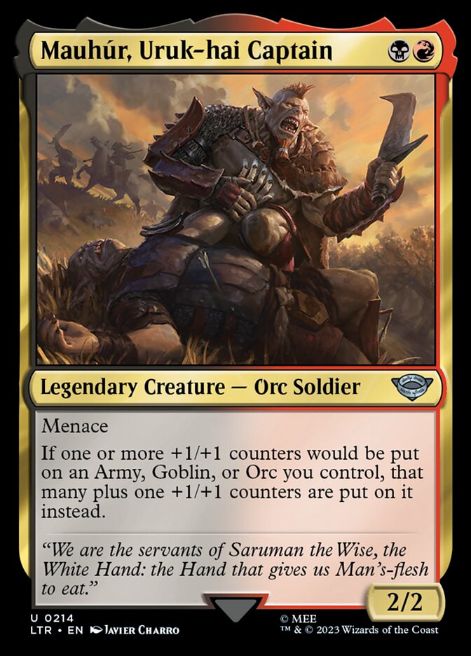 MTG Card Title: Mauhúr, Uruk-hai Captain LTR/214