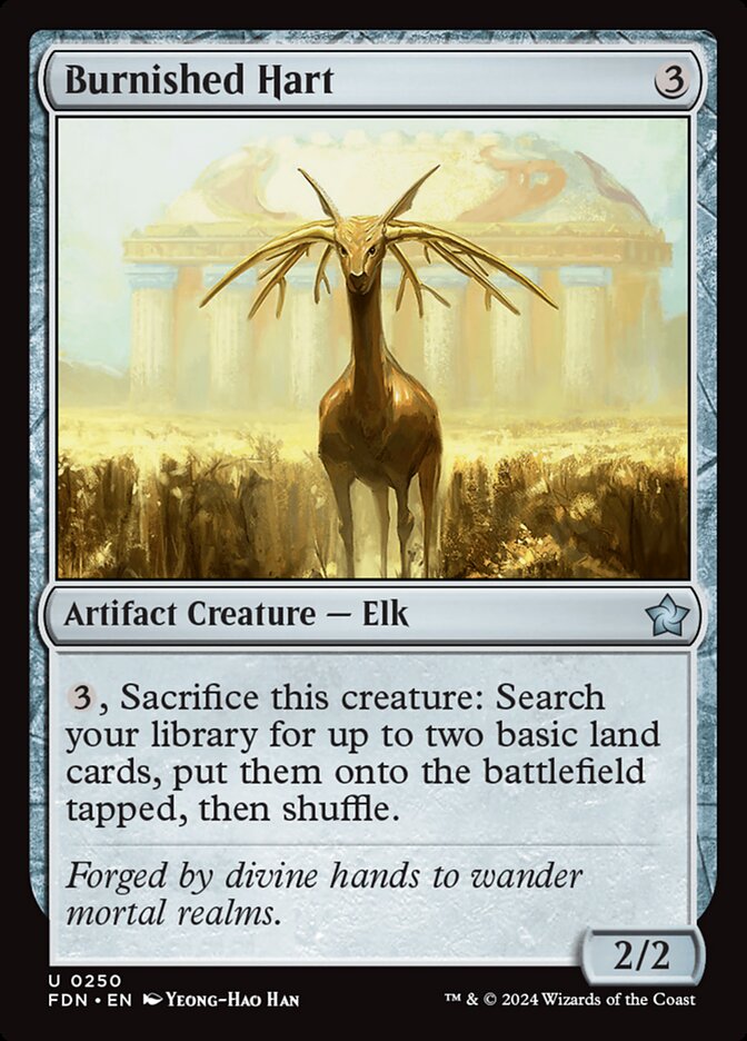 MTG Card Title: Burnished Hart FDN/250