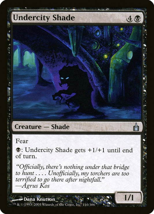 MTG Card Title: Undercity Shade RAV/110