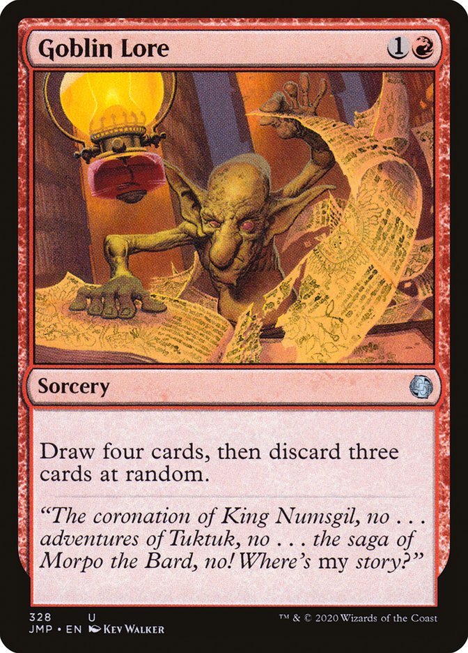 MTG Card Title: Goblin Lore JMP/328