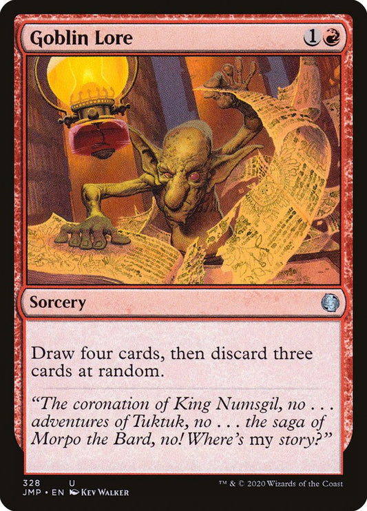MTG Card Title: Goblin Lore JMP/328