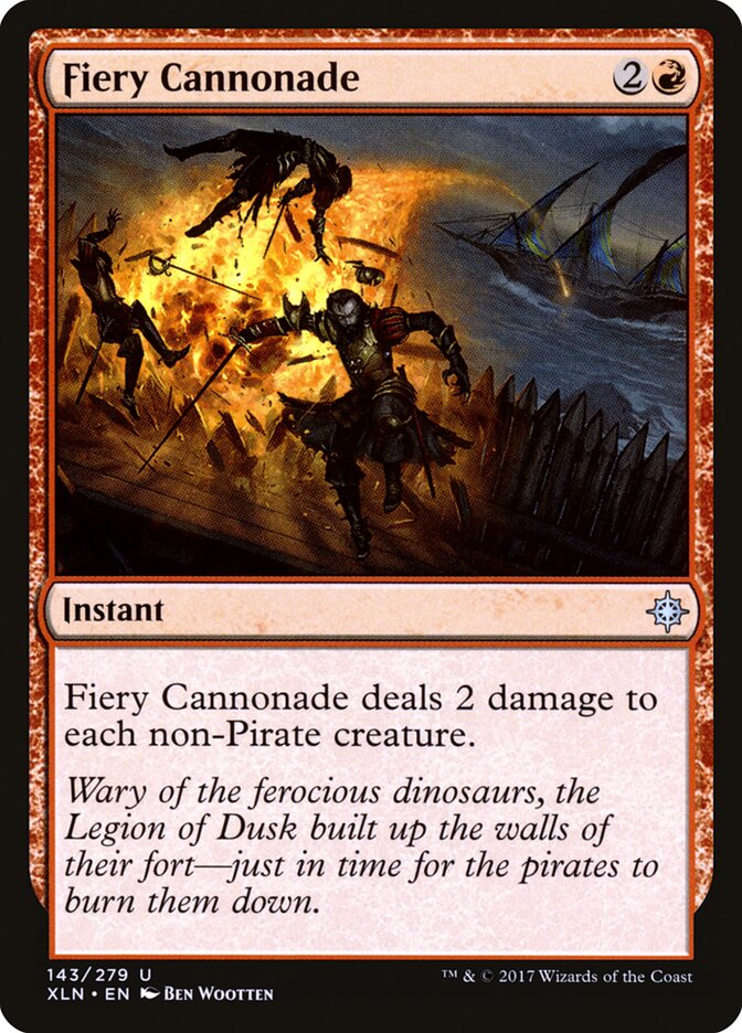 MTG Card Title: Fiery Cannonade XLN/143